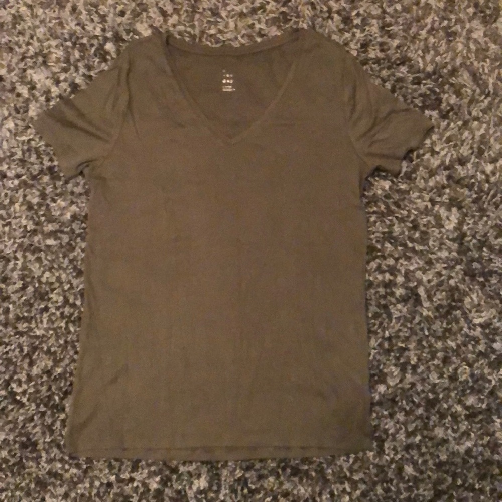 Target olive green vneck tee
